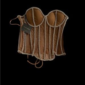 LIMITED EDITION RHINESTONE CRYSTAL CORSET
size S